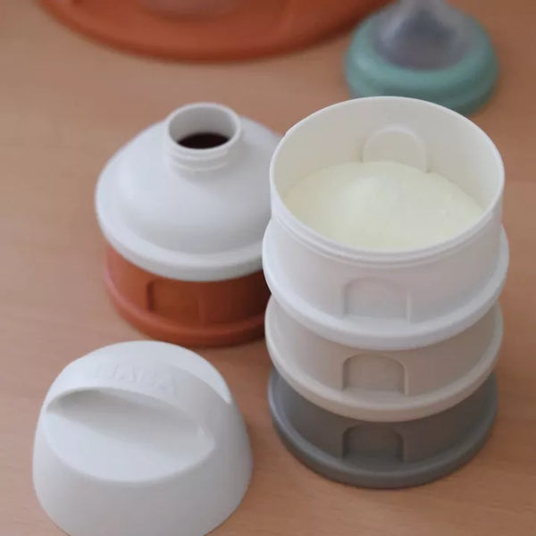 BOITE DOSEUSE 4 COMPARTIMENTS - COTTON WHITE / TERRACOTTA