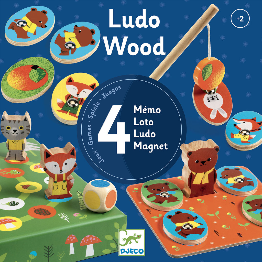 LUDO WOOD - 4 JEUX