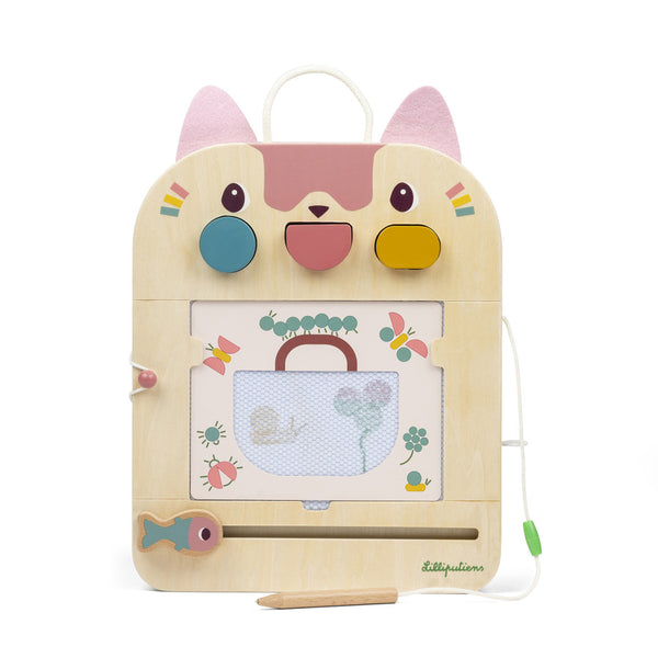 ARDOISE MAGIQUE EN BOIS - JEANNE LE CHAT