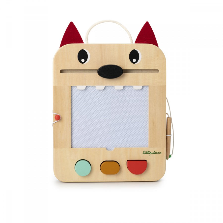 ARDOISE MAGIQUE EN BOIS - LOUP LE LOUP